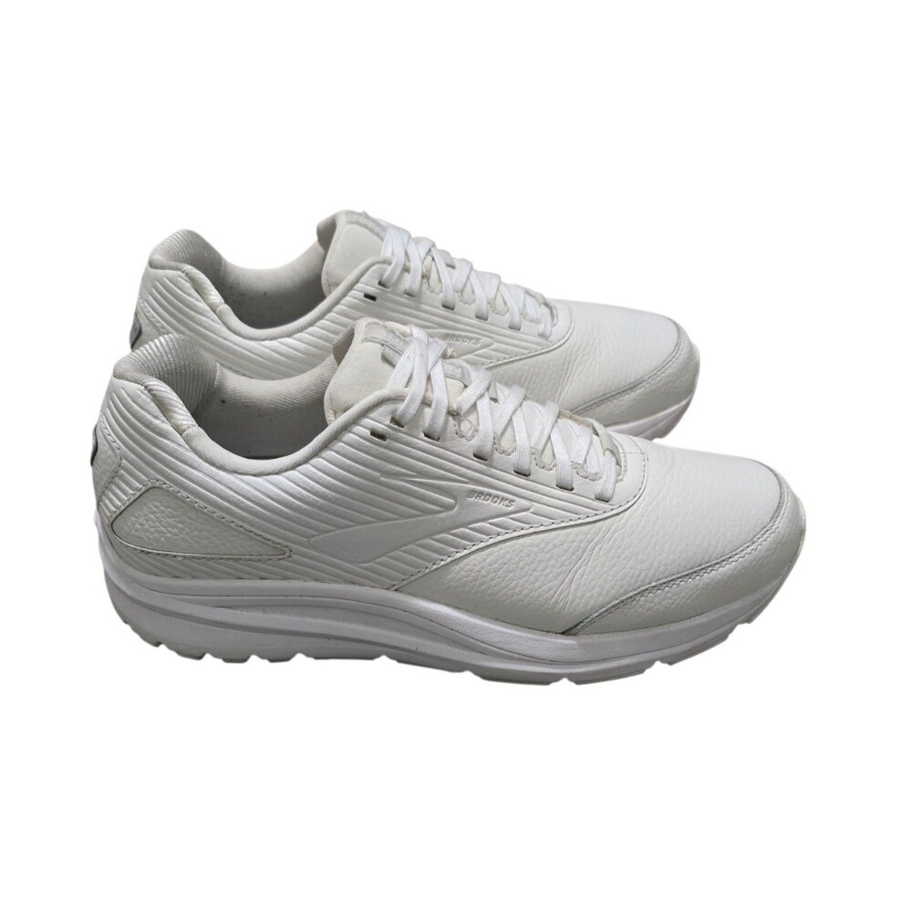Brooks Addiction Walker 2 Shoes Womens Size 9.5 White Leather Athletic Sneakers